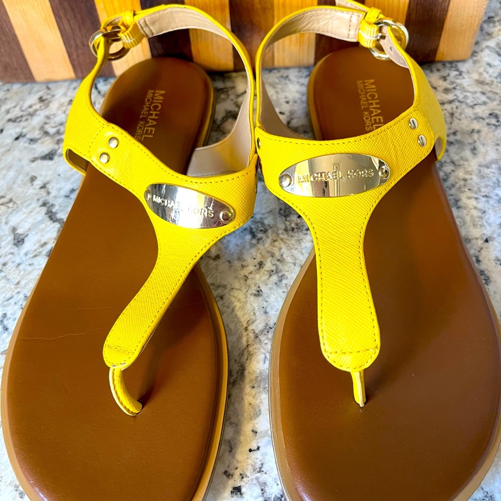 Yellow Michael Kors sandals size 6.5M